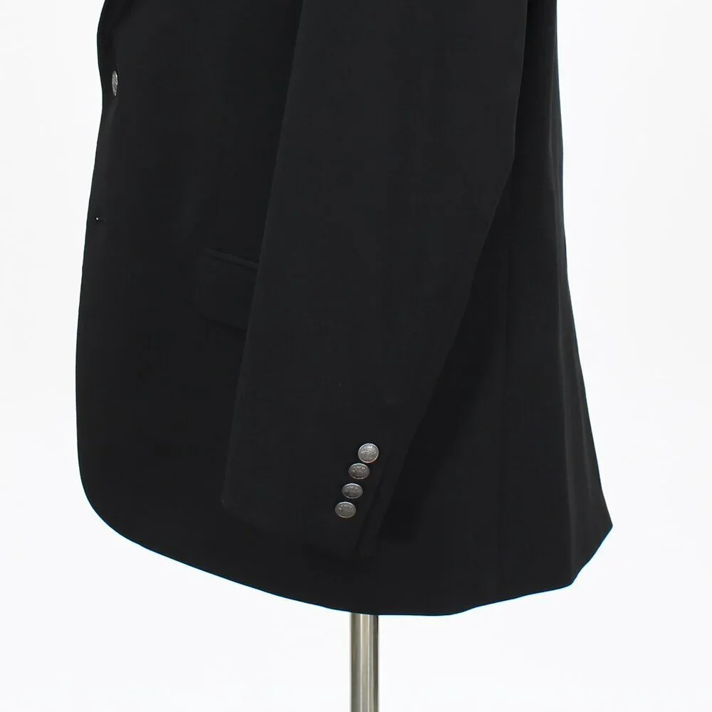 Michael Kors 42L Black Solid 2-Button Sport Coat Blazer Jacket W036
